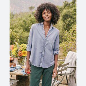 Frank&Eileen Eileen Button-Up Shirt Famous Denim Size: XS NICKEL Gray